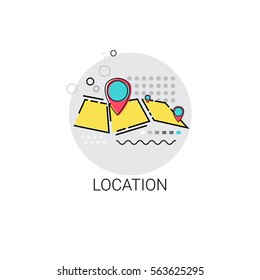Map Navigation Location Position Icon Vector Illustration