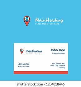 Map navigation  logo Design with business card template. Elegant corporate identity. - Vector