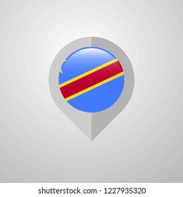 Map Navigation pointer with Comoros flag design vector