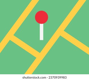 Map Navigation Pointer Icon Vector Flat Illustration