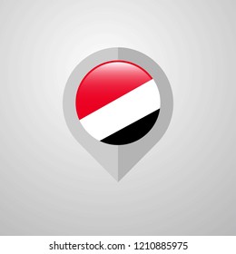Map Navigation pointer with Principality of Sealand flag design vector