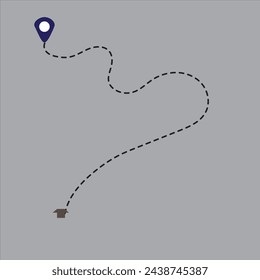 map navigation route, color point markers design background, vector drawing schema, simple city plan GPS navigation, itinerary destination arrow paper city map. Route delivery check point graphic