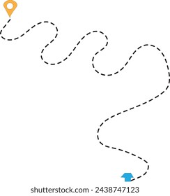 map navigation route, color point markers design background, vector drawing schema, simple city plan GPS navigation, itinerary destination arrow paper city map. Route delivery check point graphic.