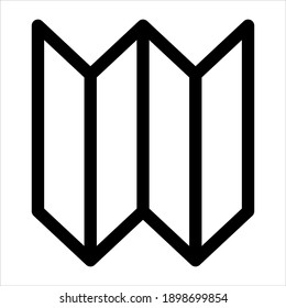 Map, navigation. Single icon related to IT, Information Technology, computer, internet, online isolated on a white background EPS Vector