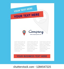 Map navigation  Title Page Design for Company profile ,annual report, presentations, leaflet, Brochure Vector Background