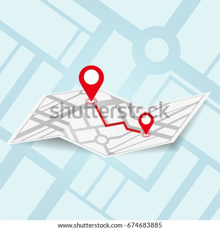 Map navigation vector concept with mapping pins location icon on map background (removable background)