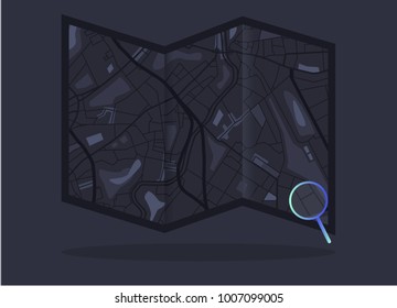 Map. Navigation. Vector illustration.