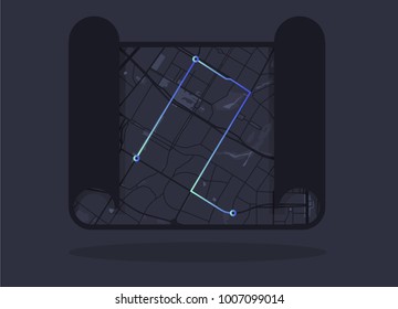 Map. Navigation. Vector illustration.