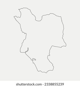 Mapa de Neath Port Talbot - Gales - Reino Unido de Gran Bretaña e Irlanda del Norte Eslabón de silueta gráfico Elemento gráfico de ilustración Diseño de plantilla
