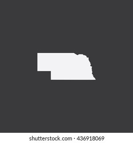 Map of Nebraska Vector Illustration