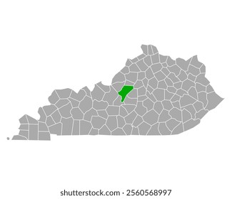 Map of Nelson in Kentucky on white