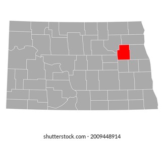 Map of Nelson in North Dakota on white