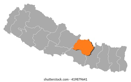 Map - Nepal, Bagmati