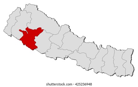 Map - Nepal, Bheri