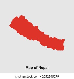 Map of Nepal isolated vector illustration