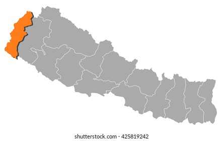Map - Nepal, Mahakali