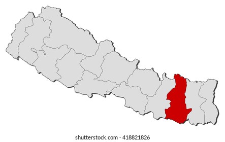 Map - Nepal, Sagarmatha