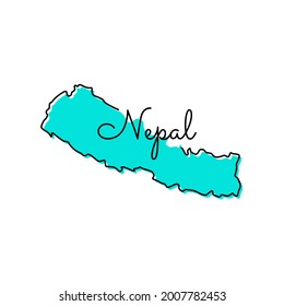 Map of Nepal Vector Illustration Design Template.