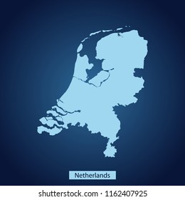 map of Netherlands