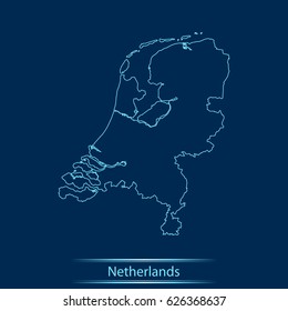 map of Netherlands