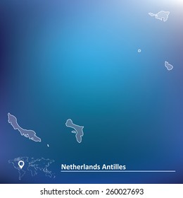 Map of Netherlands Antilles - vector illustration