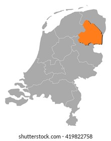 Map - Netherlands, Drenthe