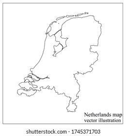 Map of Netherlands with flag. Netherlands  infographic. Vector illustration.
