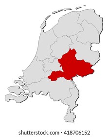 Map - Netherlands, Gelderland