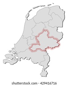Map - Netherlands, Gelderland