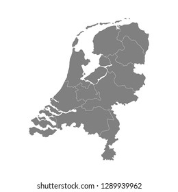 Map of Netherlands, Holland. Vector