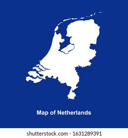 Map of Netherlands isolated vector illustration