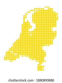 Map of the Netherlands on white