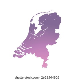 Mapa da Holanda, silhueta de sinais. World Map Globe (em inglês). Ilustração de vetor isolada em plano de fundo transparente. continente europeu.