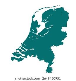 Mapa da Holanda, silhueta de sinais. World Map Globe (em inglês). Ilustração de vetor isolada em plano de fundo transparente. continente europeu.