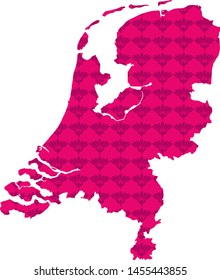 map of Netherlands. vector illustration