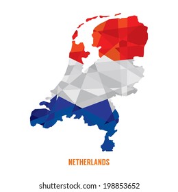 Map of Netherlands Vector Illustration 