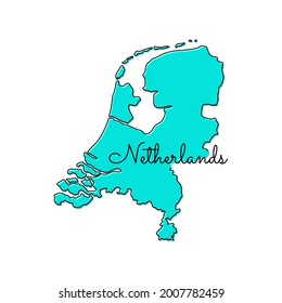 Map of Netherlands Vector Illustration Design Template.