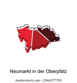 map of Neumarkt In Der Oberpfalz vector design template, national borders and important cities illustration design