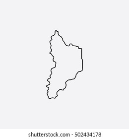 Map of Neuquen Vector Illustration