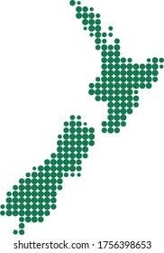 Map of Neuseeland on white