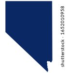 Map of Nevada in blue colour