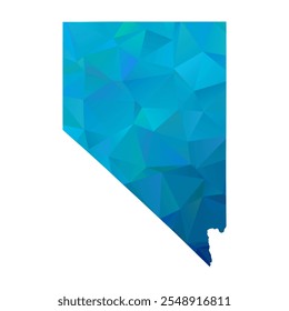 Map of Nevada - Blue Polygonal Design For Your. Vector illustration eps 10.