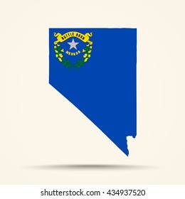 Map Nevada Nevada Flag Colors Stock Vector (Royalty Free) 434937520 ...