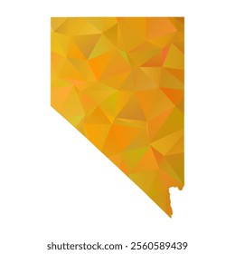 Map of Nevada - Gold Polygonal Design For Your. Vector illustration eps 10.