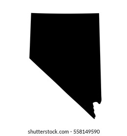 Map of Nevada on white background