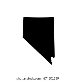 Map of Nevada on white background.