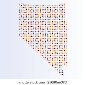 Map of Nevada state from dots