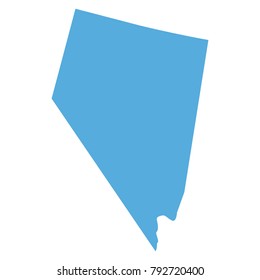 Map of Nevada State on a white background, Vector illustration