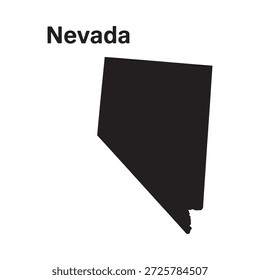 Map of Nevada state in the United States