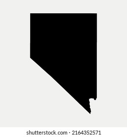 Map of Nevada - United States outline silhouette graphic element Illustration template design
